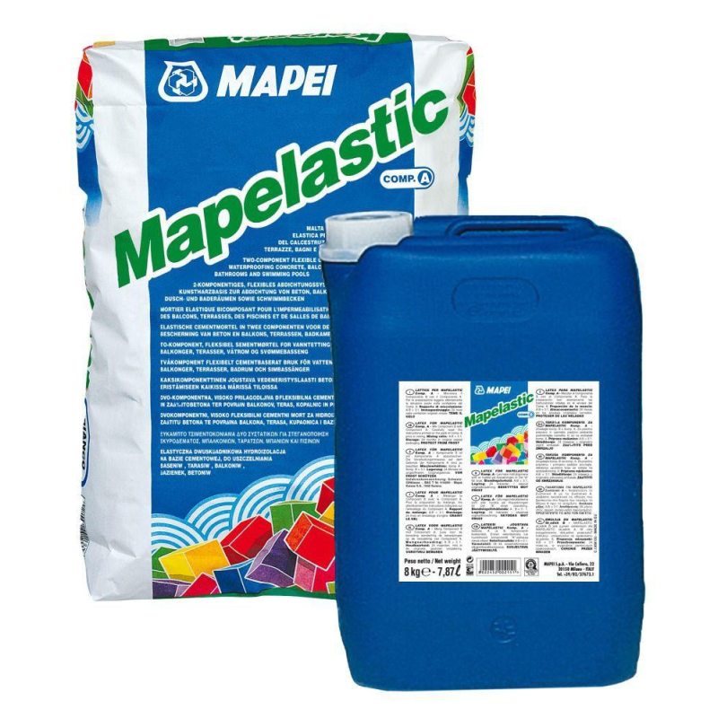 Еластична двокомпонентна гідроізоляція Mapelastic А+В 32 кг