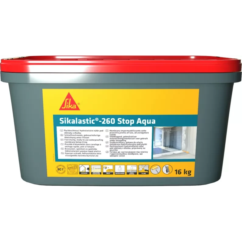 Sikalastic-260 Stop Aqua Рідке Гідроізоляційне Покриття 16 кг
