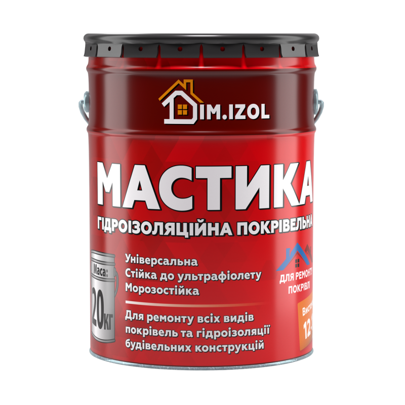 Мастика бітумна гідроізоляційна Тегерон покрівельний 12 кг
